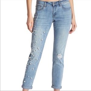 Nanette Lepore Distressed Pearl Jeans